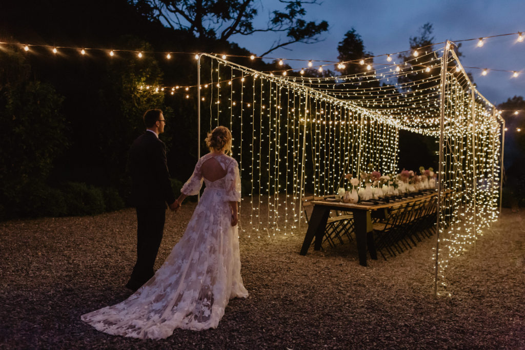 String Lights Garden Wedding in NY