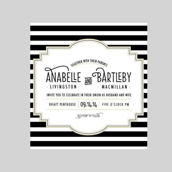 Striped Retro Invitation