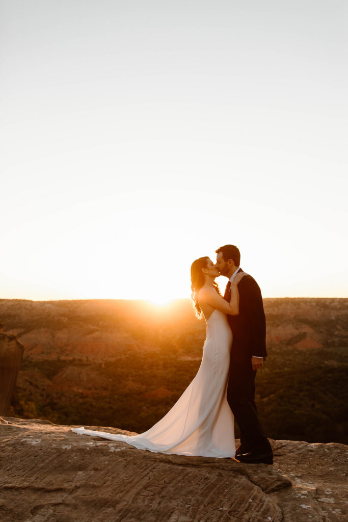 Sunrise Elopement Kiss