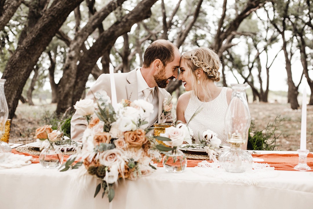 Sweetheart Table | Rustic Autumn Texas Ranch Wedding