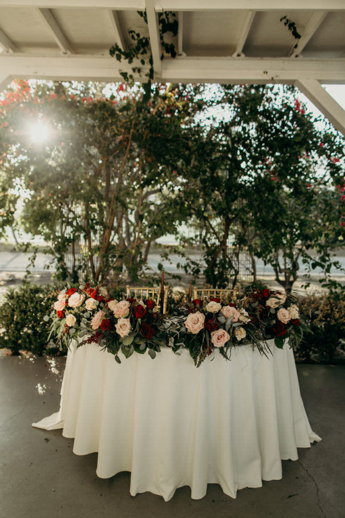 Sweetheart Table | Vintage California Winter Wedding