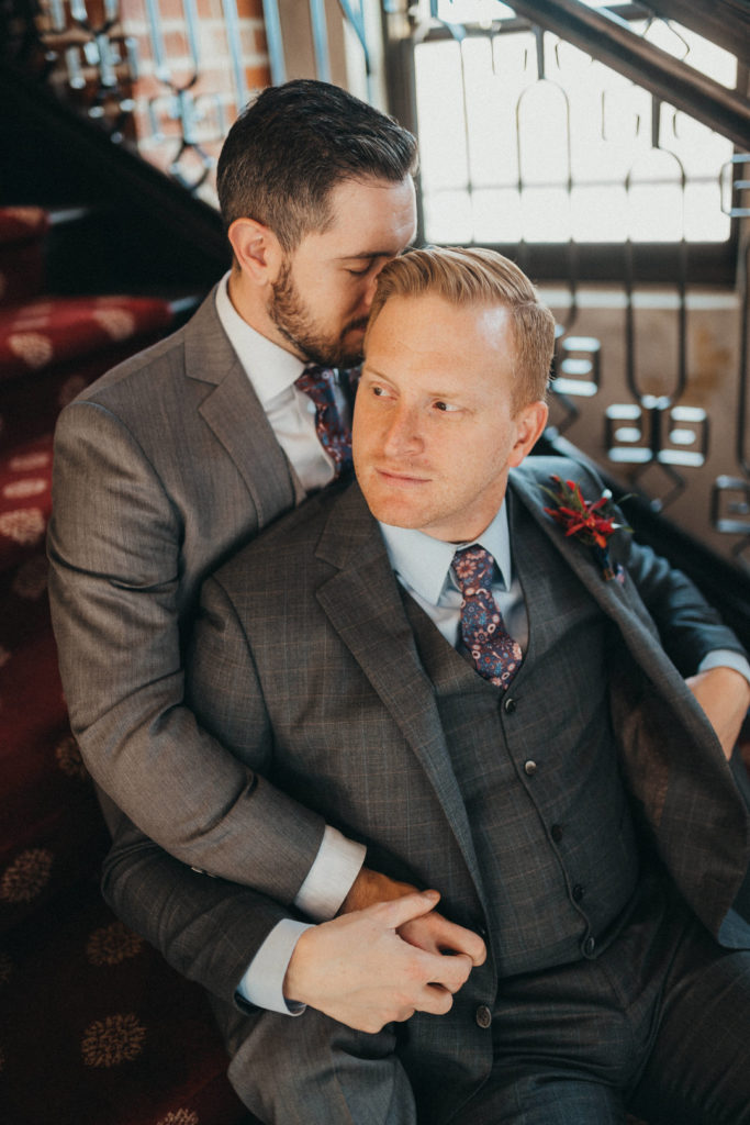 Three Piece Suit Grooms | 1920s LGBTQ Wedding