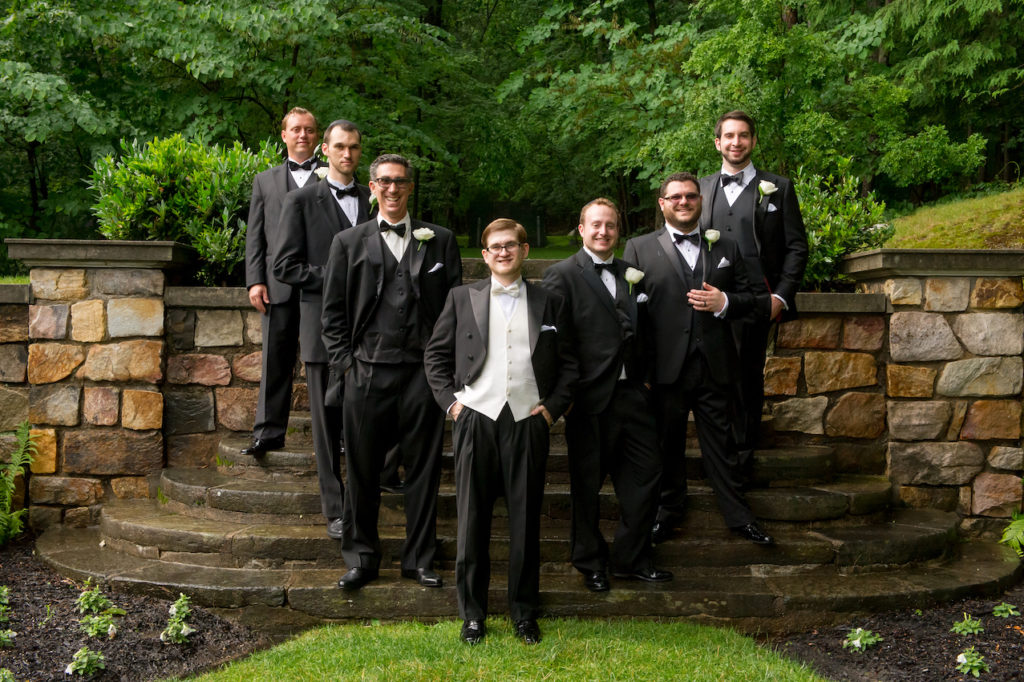 Tuxedo Groomsmen | Vintage Art Nouveau Wedding Style