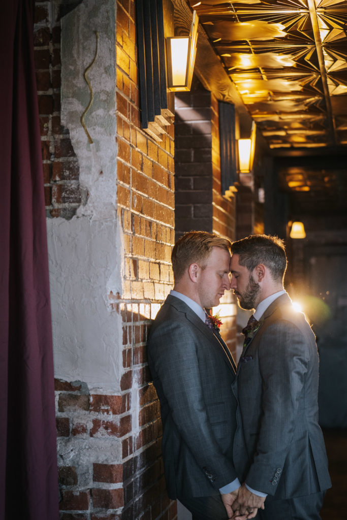 Two Grooms Industrial Wedding Style