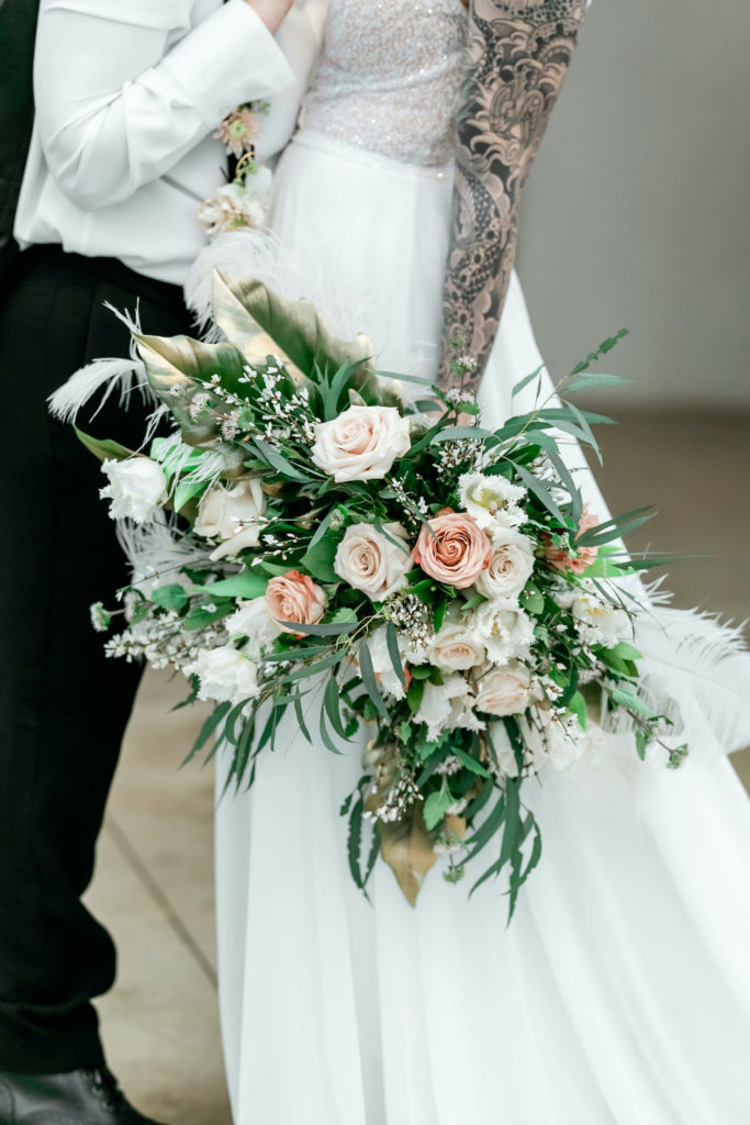 Vintage 1920s Inspired Bridal Bouquet | Tattooed Bride