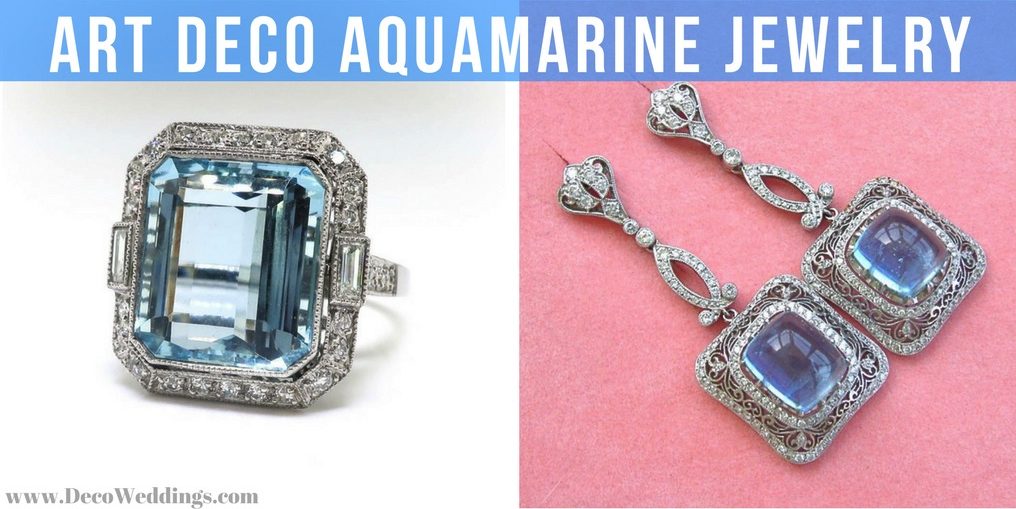 Vintage Art Deco Aquamarine Jewelry