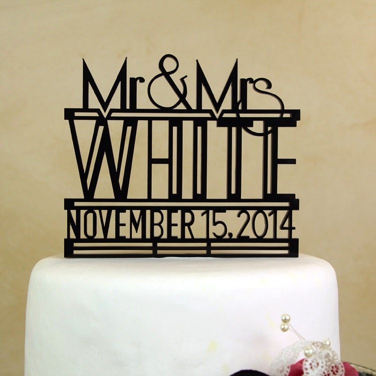 Vintage Art Deco Cake Topper