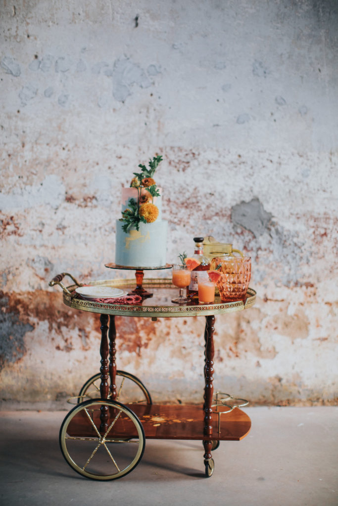 Vintage Autumn Industrial Wedding Decor