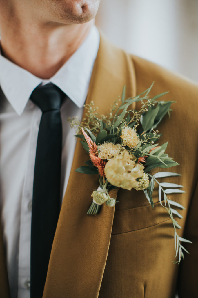 Vintage Autumn Wedding Boutonniere