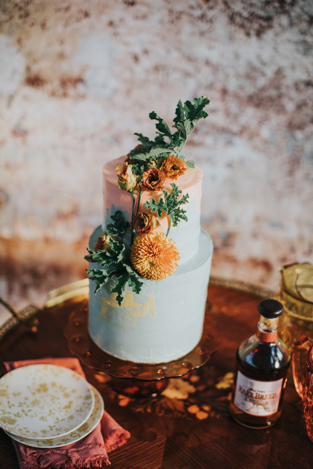 Vintage Autumn Wedding Cake