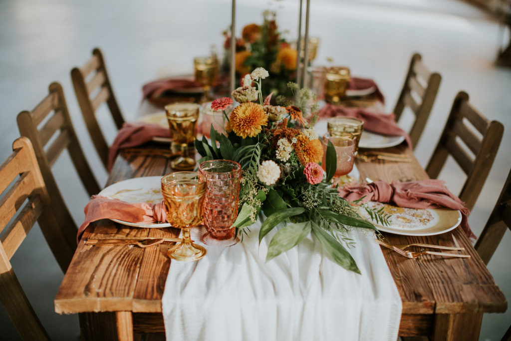 Vintage Autumn Wedding Table Design