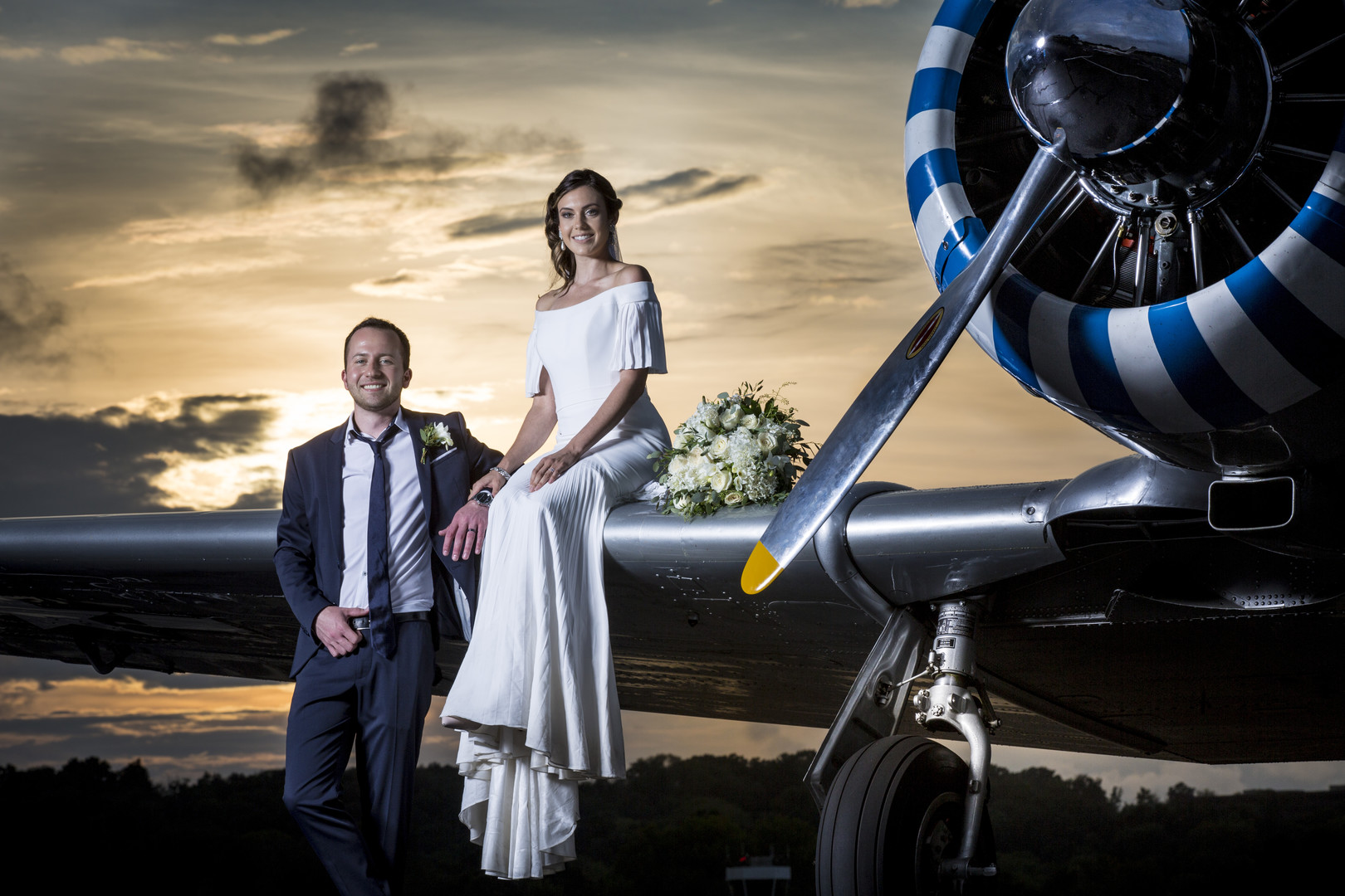 Vintage Aviation Theme Wedding Inspiration Shoot