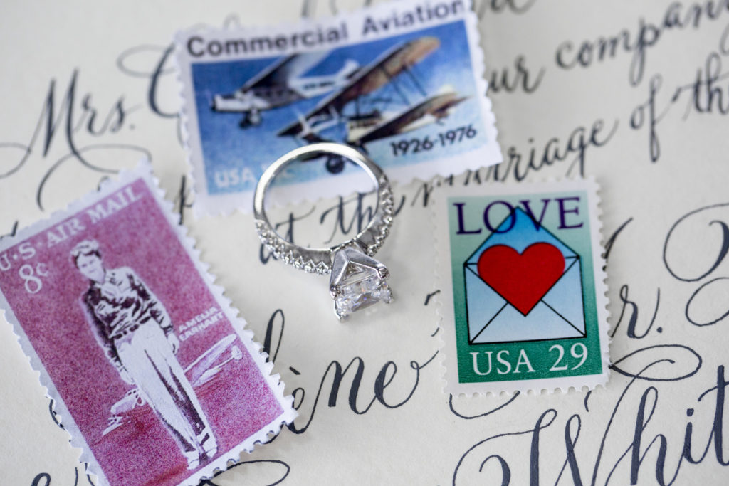 Vintage Aviation Wedding Invitations