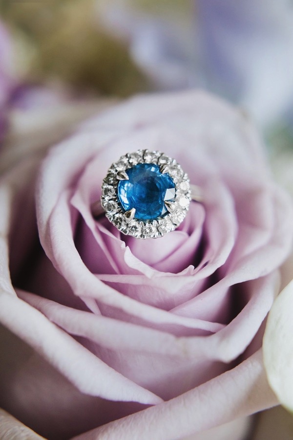 Vintage Blue Engagement Ring