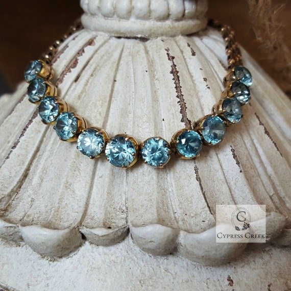 Vintage blue zircon bracelet