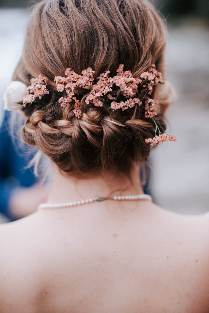 Vintage Bridal Hair | Rustic Woodsy Waterfall Wedding