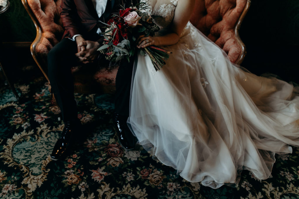 Vintage California Winter Wedding | Bride + Groom