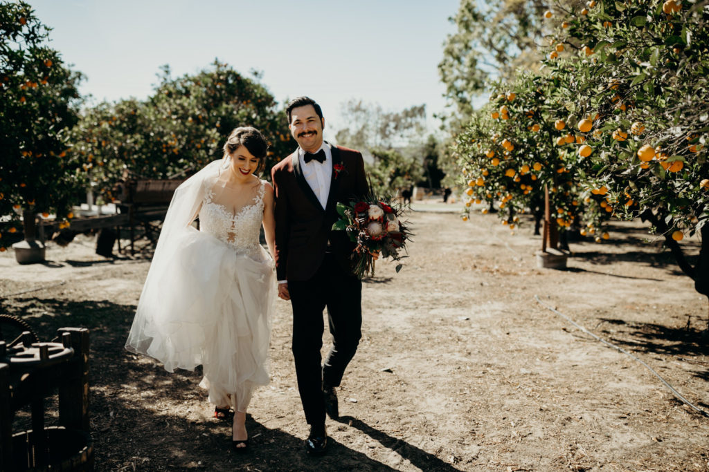 Vintage California Wedding Orange Grove