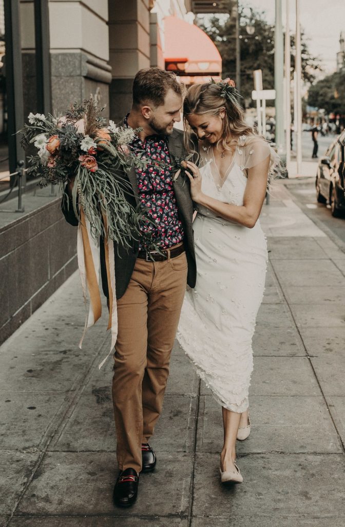 Vintage City Wedding | Bride + Groom