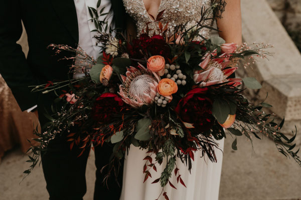 Vintage Dark Bridal Bouquet