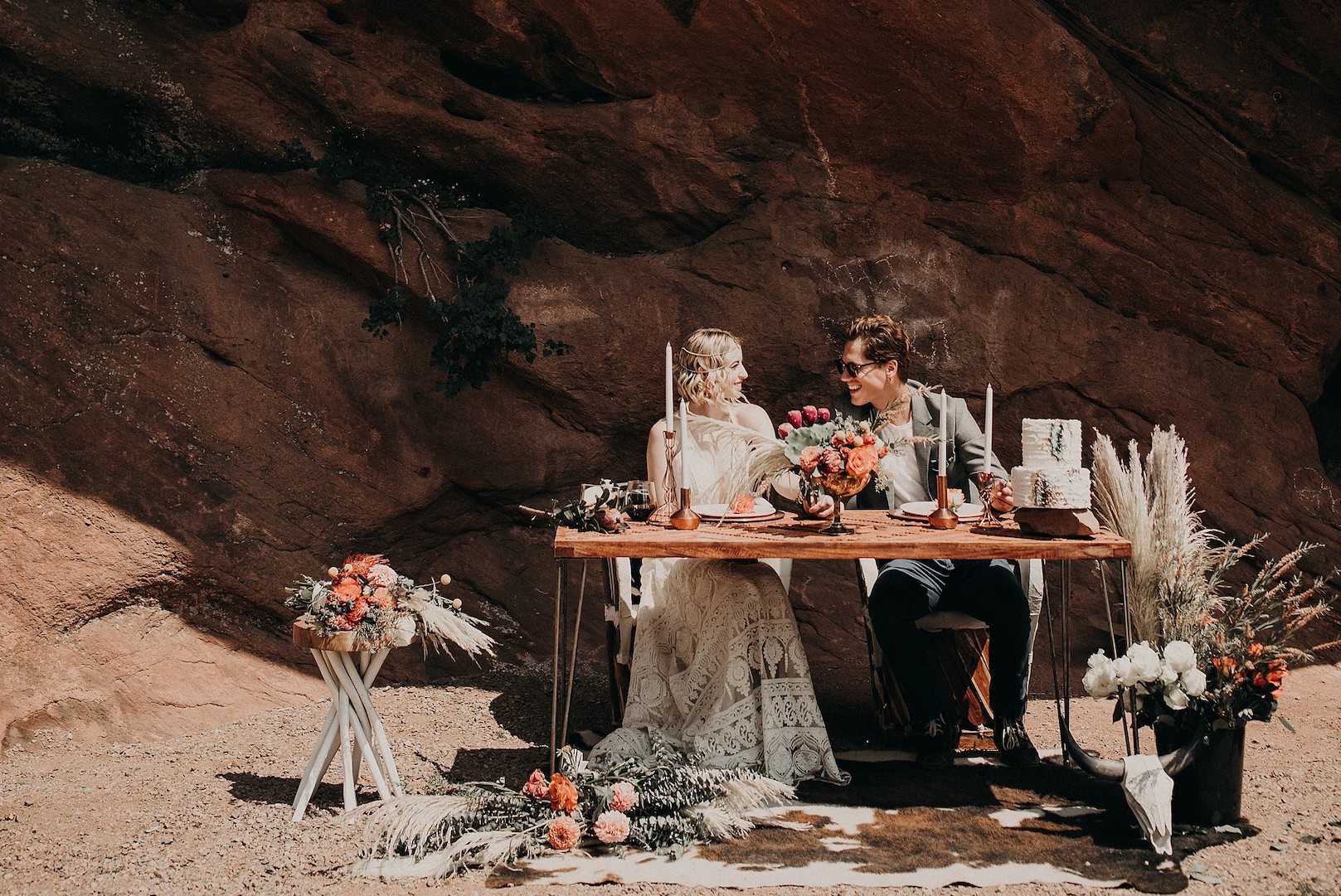 Vintage Elopement Inspiration | red Rocks Park Colorado