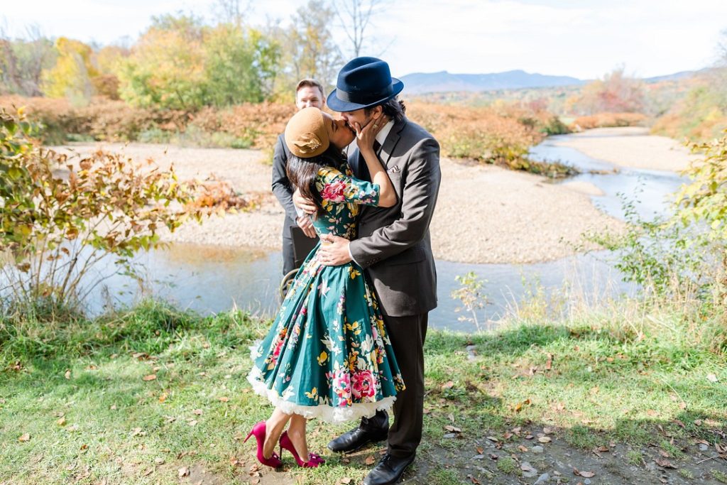 Vintage Elopement Vermont Bride + Groom