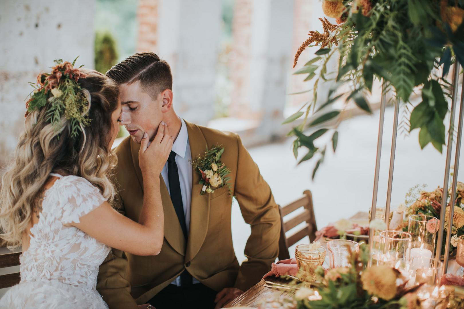 Vintage Fall Wedding | Industrial Venue