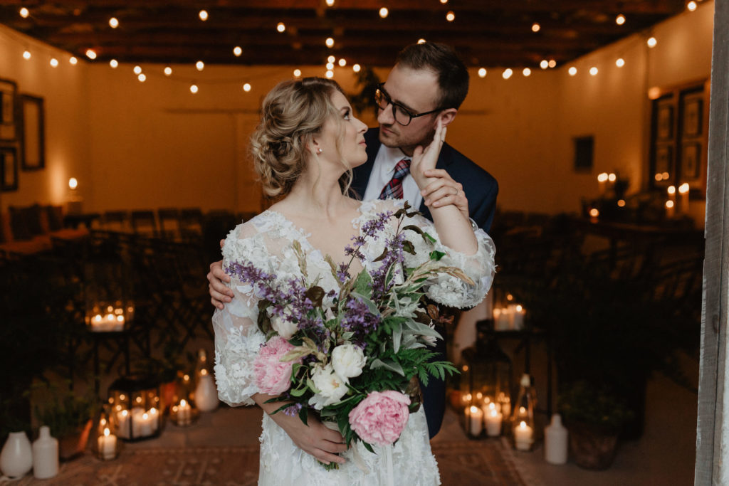 Vintage Garden Wedding Bride + Groom