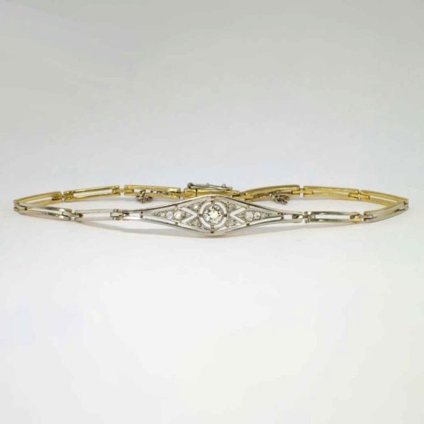 Vintage Gold and Diamond Art Deco Bracelet