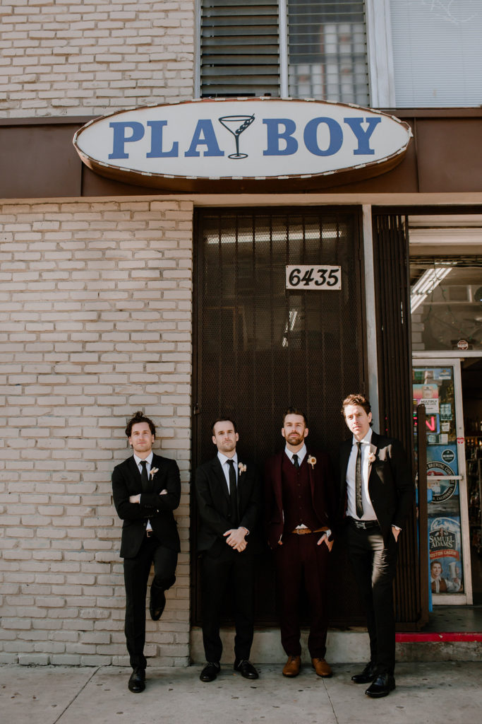 Vintage Hollywood Wedding Groomsmen