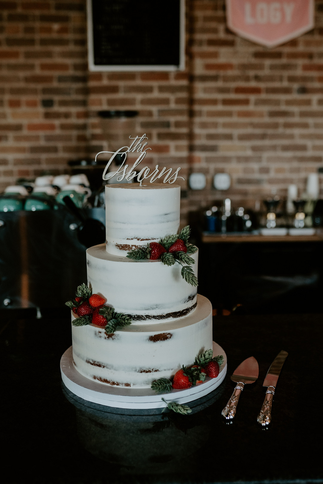 Vintage Industrial Wedding Cake