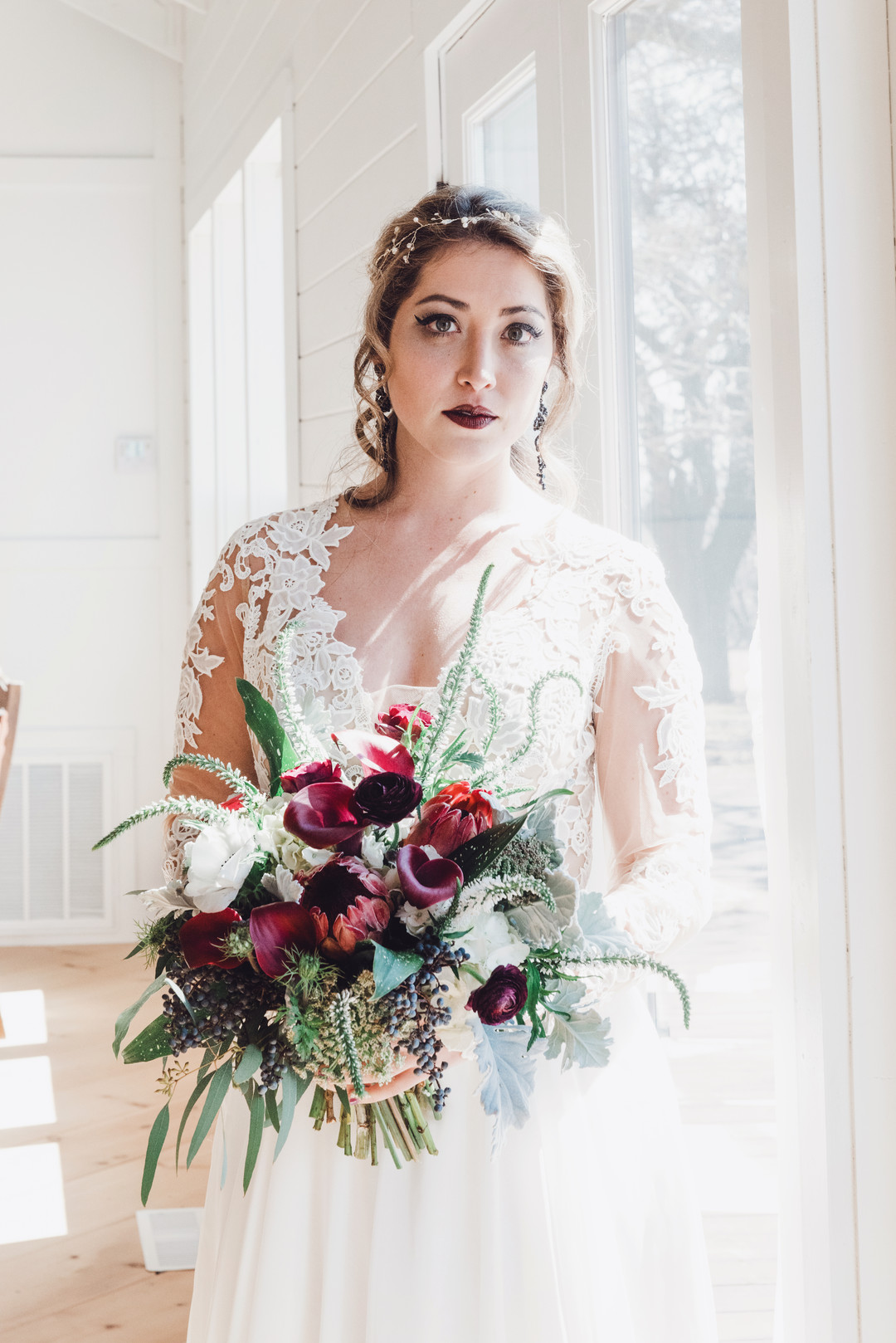 Vintage Inspired Winter Wedding Bridal Bouquet