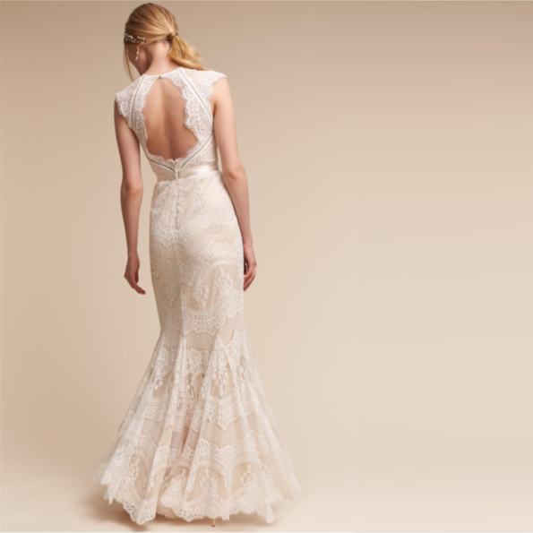 Vintage Open Back Lace Wedding Gown | Suri