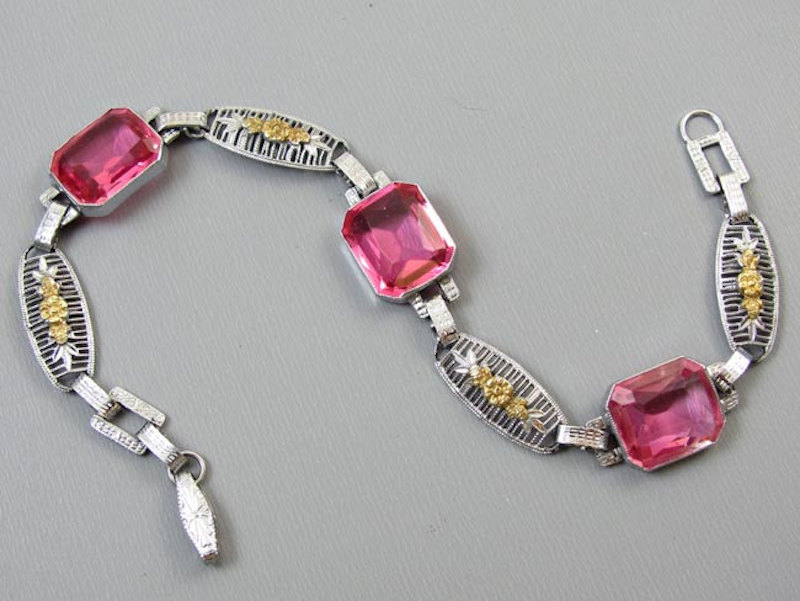 Vintage Pink Spinel Bracelet