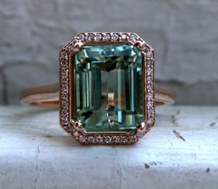 Vintage Rose Gold Tourmaline Ring