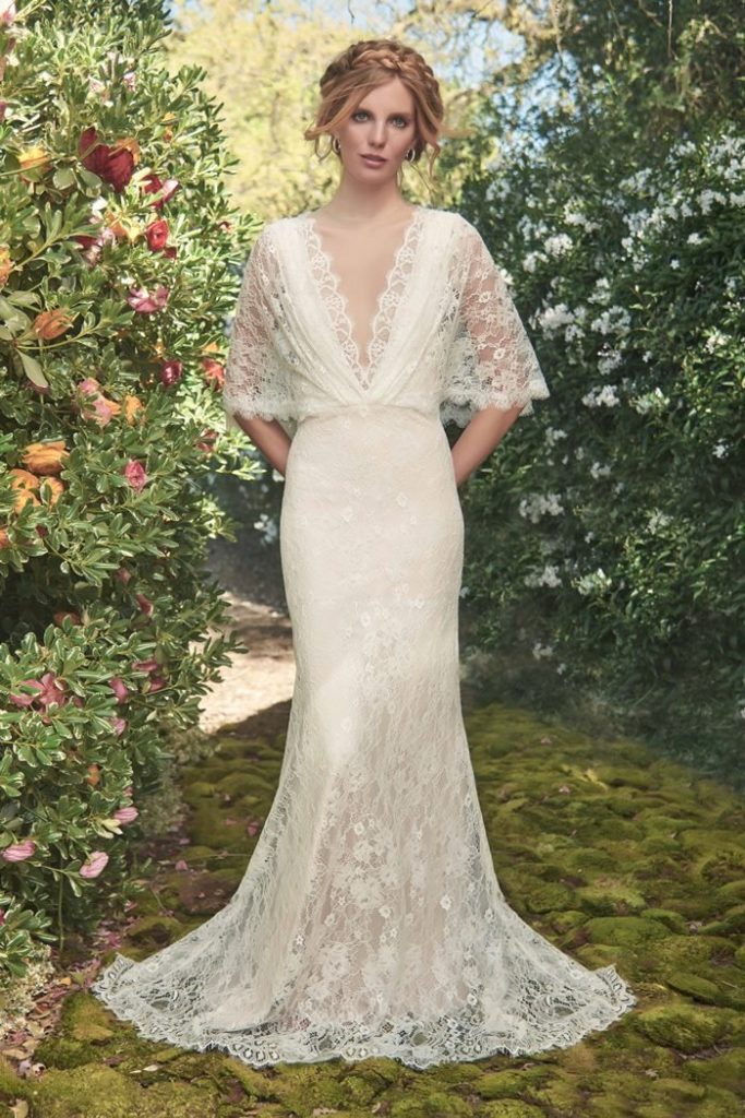 Short Sleeve Wedding Dresses, Vintage Inspired Gowns