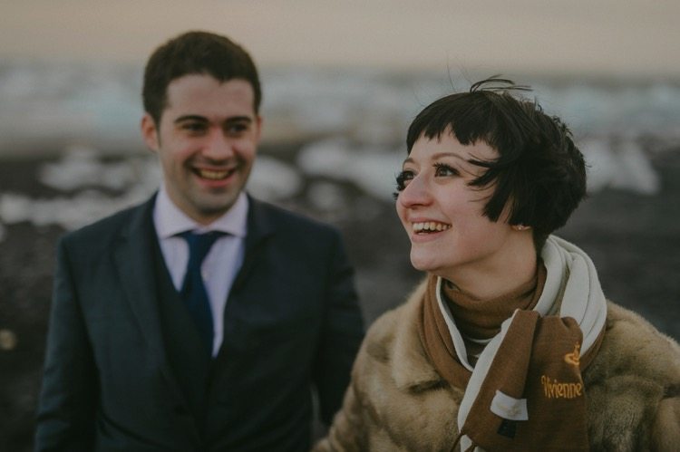 Vintage Style Bride + Groom | Iceland Wedding