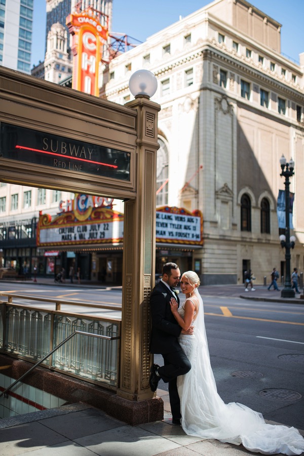 Vintage Style Chicago Wedding | Bride + Groom