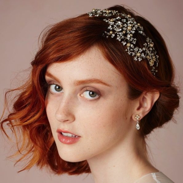 Vintage Style Crystal + Pearl Headpiece