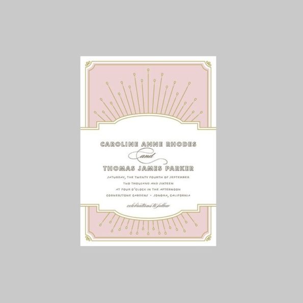 Vintage Style Deco Invitation