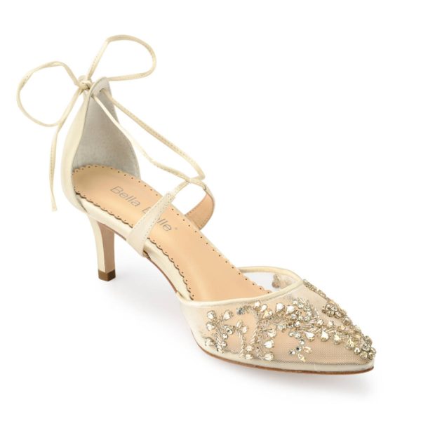 Vintage Style Gold Beaded Wedding Shoes | Frances | Deco Shop