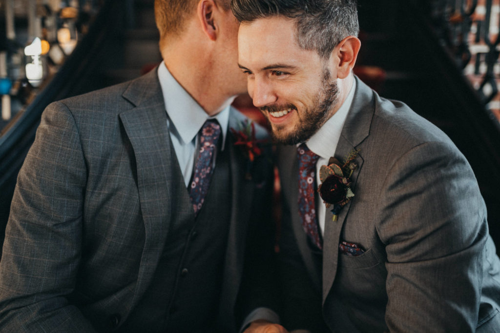 Vintage Style Same Sex Wedding | LGTBTQ Two Grooms