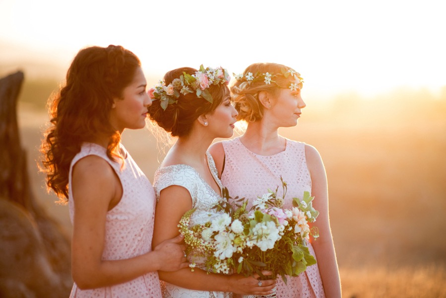 Vintage Summer Wedding Inspiration | Bridesmaids
