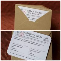 Vintage Telegram Wedding RSVP Card