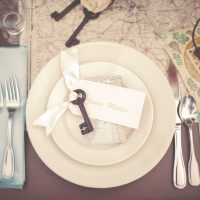 Vintage Travel Plate || Wedding Place Setting
