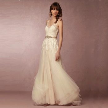 bronx and banco ester halter mermaid gown