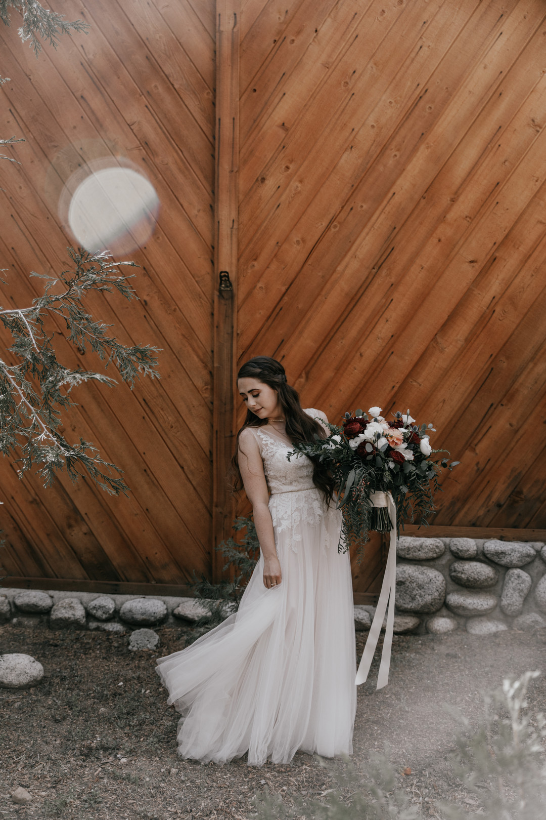 Wedding Dress | Intimate Rustic Forest Wedding