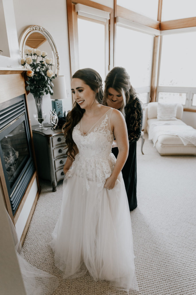 Wedding Gown | Intimate Rustic Forest Wedding