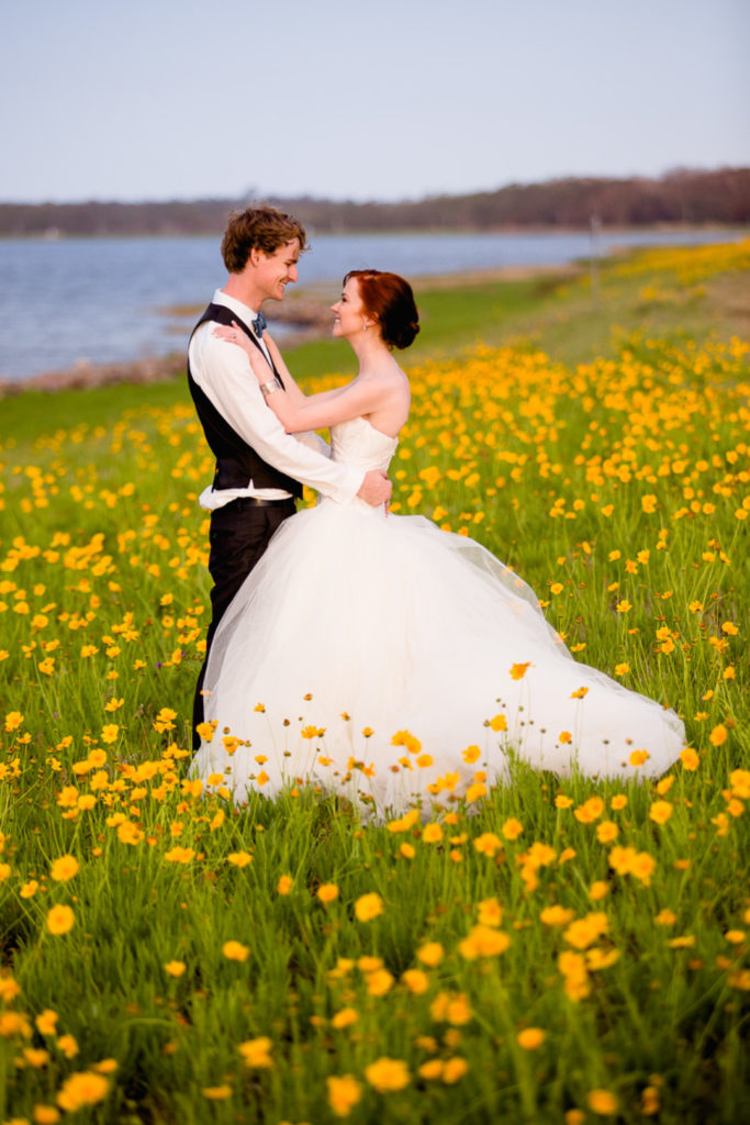 Wedding Portraits Flower Field