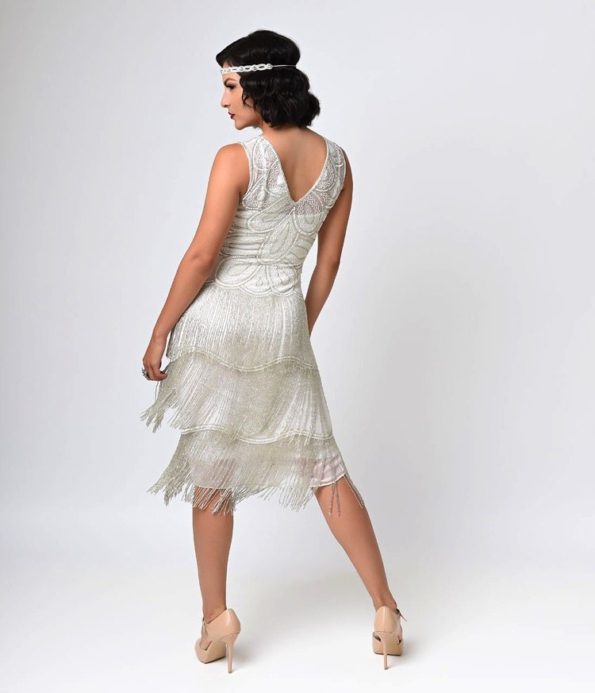 White 1920s Cocktail Dress